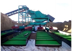 1m x 16m PE Oppervlak blauw goud gepenneerd tapijt voor goudwinning