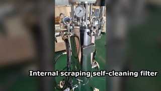 Zelfreinigende filtermachine met interne schraper