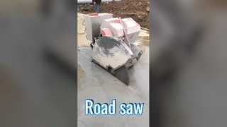 Crawler Static Cut Dual Purpose Cutting Saw voor weggrooving en balkdemonstratie