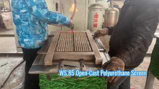WS 85 Opengegoten polyurethaanscherm 500×500mm Boutinstallatie Anti-verstopping voor goudwinning