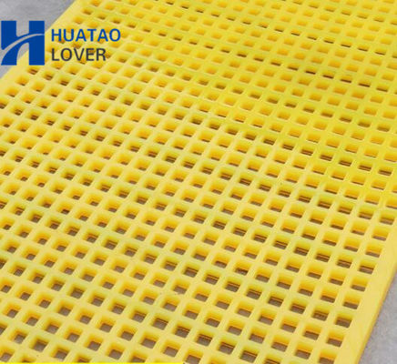 Vibrating Screens PU Screen Panel with Polyurethane Material and Embedded Steel Frame for Mineral Processing Featuring Self-Cleaning Apertures and Wide Range 5-50mm