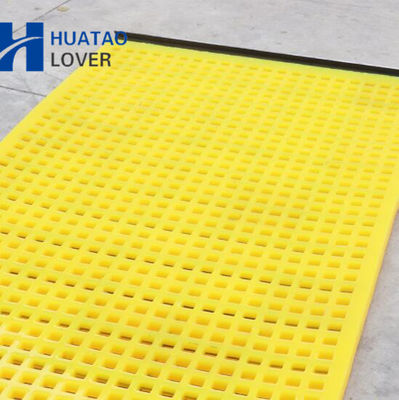 40mm Thickness Square Aperture Polyurethane Screen Mat with Embedded Steel Frame for Mining