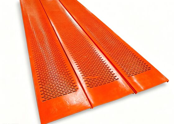 Flexible PU Flip Flow Mats for Damp Wood Chip and Biomass Sizing