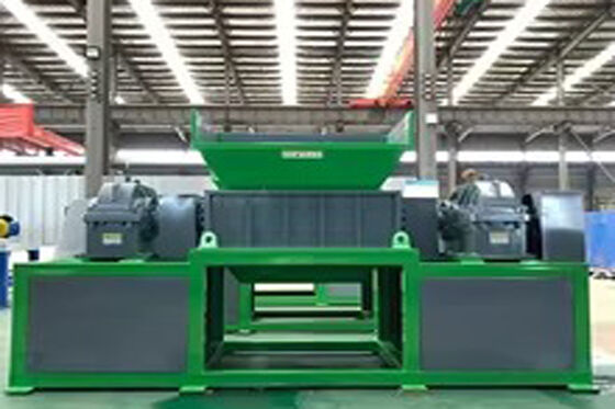 Industrial Double Shaft Shredder 60kW for Plastic Drums Recycling