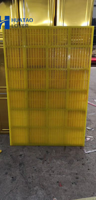 Orange MDI and TDI 0.125mm Aperture PU Dewatering Screen Mesh with Steel Frame and Self-Relieving Apertures