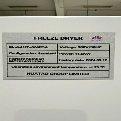 3m2 Capaciteit 60kg/batch Silicone olie vriesdroger Luchtkoeling