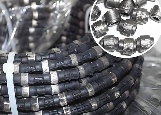 Vacuüm gesinterde diamantdraadzaagkralen slijtvast voor graniet marmer winning