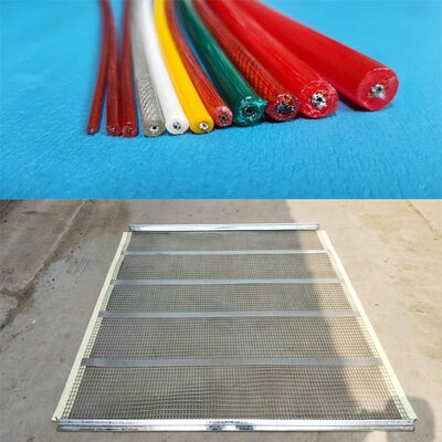Temperatuur Grootte 3 mm x 5 mm Polyurethane Screen Mesh met roestvrijstalen draad binnenin