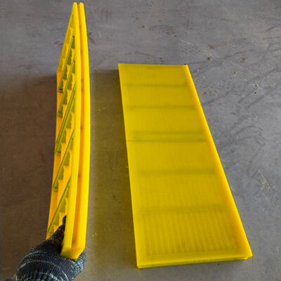 OEM Fabriek WS85 Hoge Elastische Polyurethaan Ontwateringsschermpaneel met Zelfreinigend Golvend Oppervlak en Geïntegreerd Stalen Frame