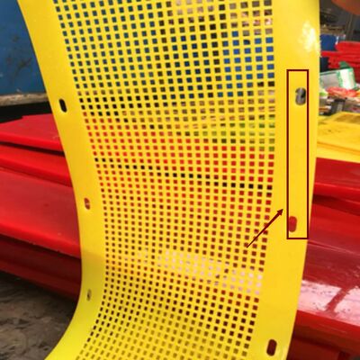 Polyurethaan flip-flop schermpaneel met 12 mm gaten en 8 mm dikte voor anti-verstopt bouwmateriaal screening