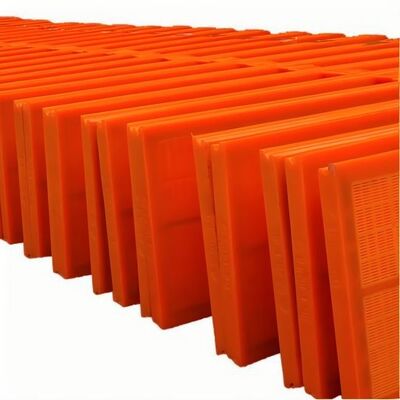Groene kleur 30 mm polyurethaan scherm mat met zelfreinigende gaten voor mijnbouw grafiet screening