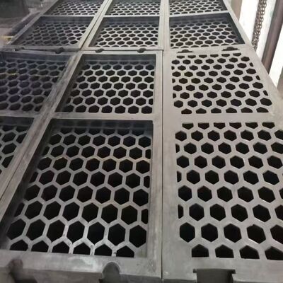 60*10mm Modulair Rubber Zeefplaat met Hoge Slijtvast Rubber + Stalen Frame en Verwisselbare Perforatiepatronen