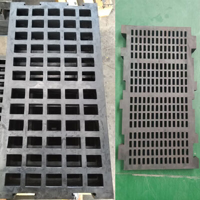 HUATAO 30mm Dik 305×305mm Shore Hardheid 40-60 Anti-verstopping Rubber Zeefpaneel voor Kolenontwatering