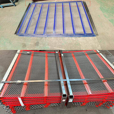 Geweven 610*610 Geperforeerd Zelfreinigend Zeefdoek met Roestvrijstalen Draadgaas + PU Strip Anti-verstopping voor Mijnbouwapparatuur