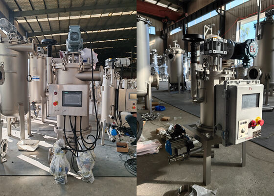 Automatisch zelfreinigend filterhuis voor industriële filtratie