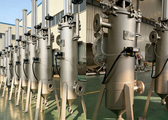 Automatisch zelfreinigend roestvrijstalen filter voor viskeuze producten