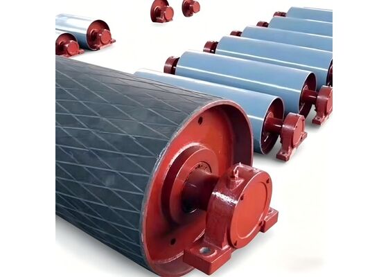 Bulkmateriaalverwerking Rubberen schijf vervoerband Steunrol
