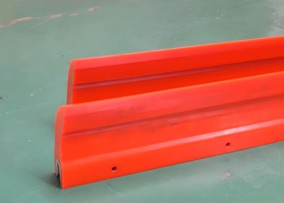 Primaire transportbandreiniger van hoge kwaliteit PU-blad Gele mijnbouwapparatuur accessoire