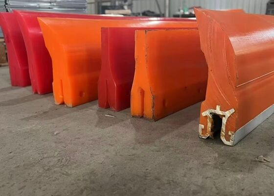 Heavy Duty Polyurethane Conveyor Belt Cleaner Primary Scraper 90 Shore A Yellow Mining Gebruik