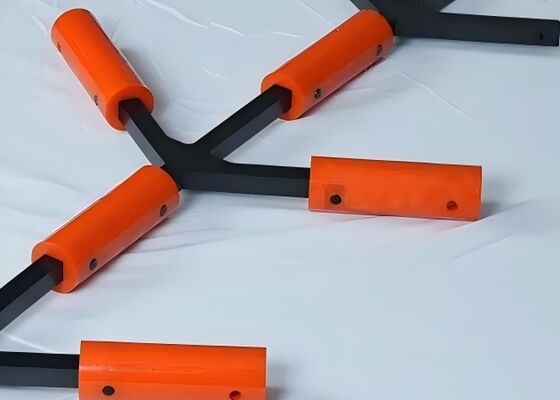 Stabs voor het ontkoppelen van zware schokken voor het screenen van kleverig materiaal