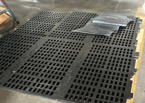 Anti-blindend rubberen schermnet voor het verwerken van nat materiaal