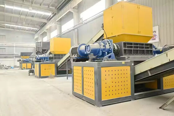 Dubbele bandenversnipperaar van 800 kg/u voor rubberpoederlijn