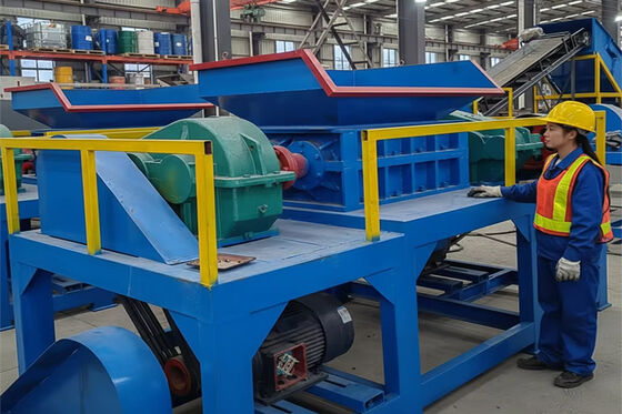4200 kg zware dubbele schacht versnipper voor fabrieksgebruik