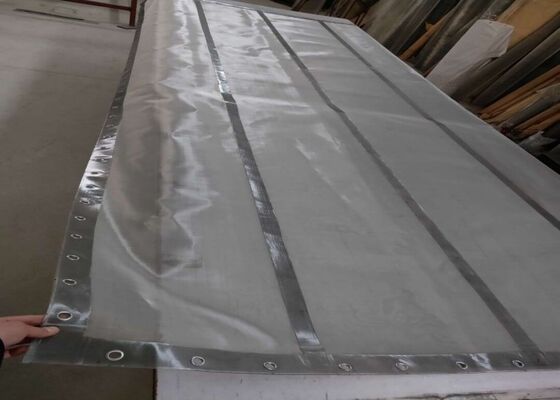 Hoogtemperatuurgrommet scherm 180° gevouwen rand 316L roestvrij staal chemische verwerking