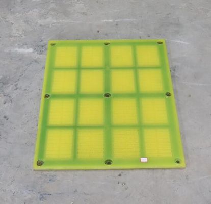 Polyurethane Vibrating Screen Mesh Dewatering Panel voor fijn zand recycling met 305x305mm Grootte en 0,125mm opening