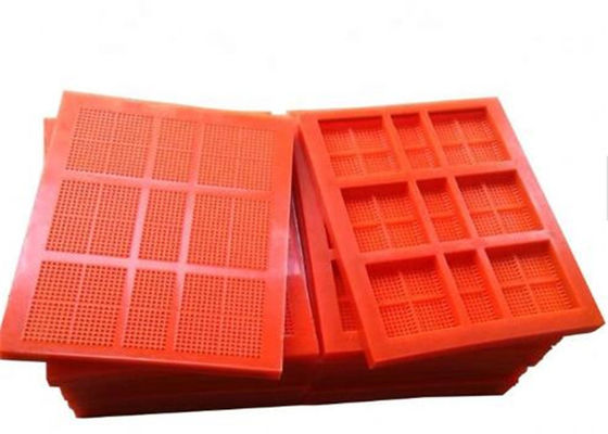 Polyurethaan ontwateringszeefpaneel met stalen frame en polyurethaan oppervlak, 30mm-50mm dikte, 0.1mm-2.5mm maaswijdte