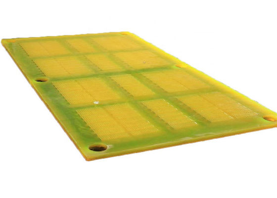 Polyurethane ontwatering scherm mesh met staal frame en polyurethane oppervlak voor zand vibratie zeef machine met 0,125mm-2,5mm Hole Breedte en zelfreinigende openingen
