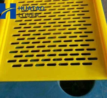 Flip flop matten polyurethaan scherm met 3x10mm maaswijdte voor kolenwasserij modulair ontwerp