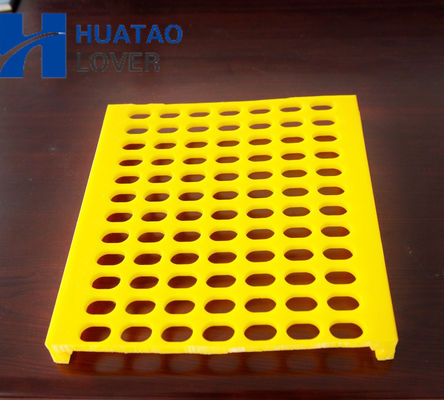 High Yellow Quality Polyurethane Flip Flow Screen Mesh met 3x10mm diafragma voor kolenwassen Vibrating Screen
