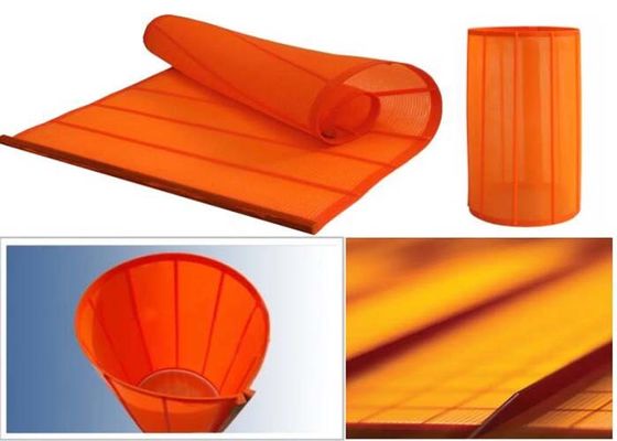 1040 mm x 700 mm Polyurethane Screen Mesh met 0.075 mm - 1.5 mm gatbreedte en rode kleur voor trillende schermdoek